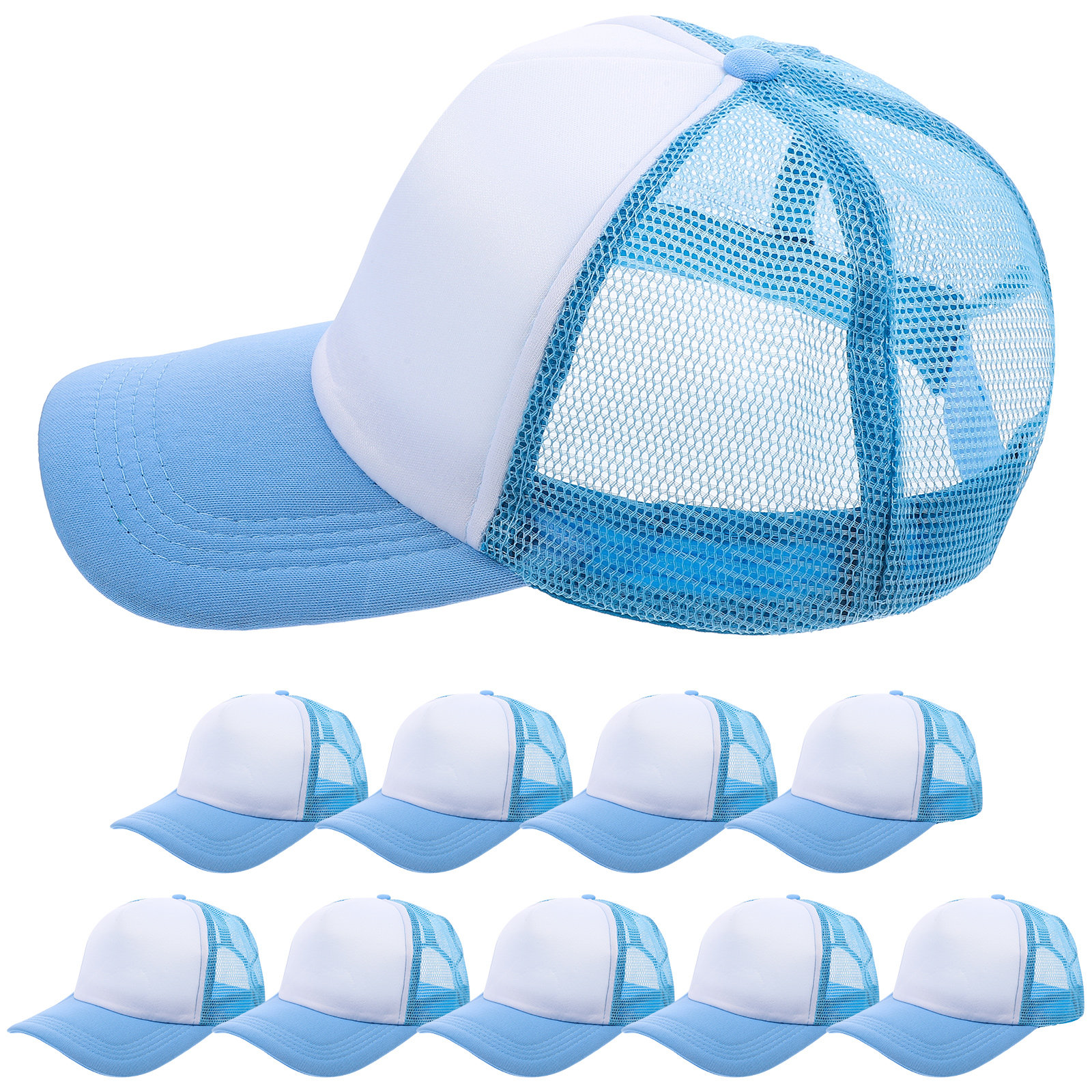 Hat Sublimation Blank - 10Pcs Sublimation Blank Baseball Caps Mesh