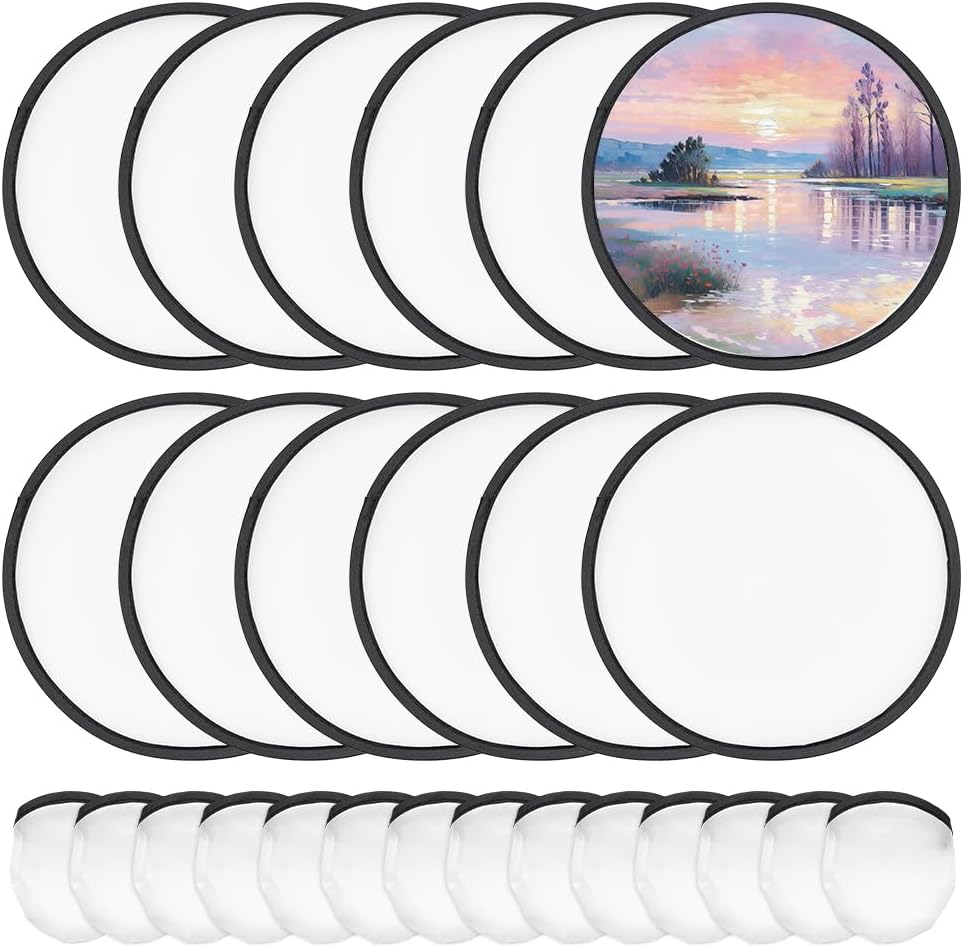 20Pcs White Foldable Flying Di - Puzzle Blank White avaliação e preço