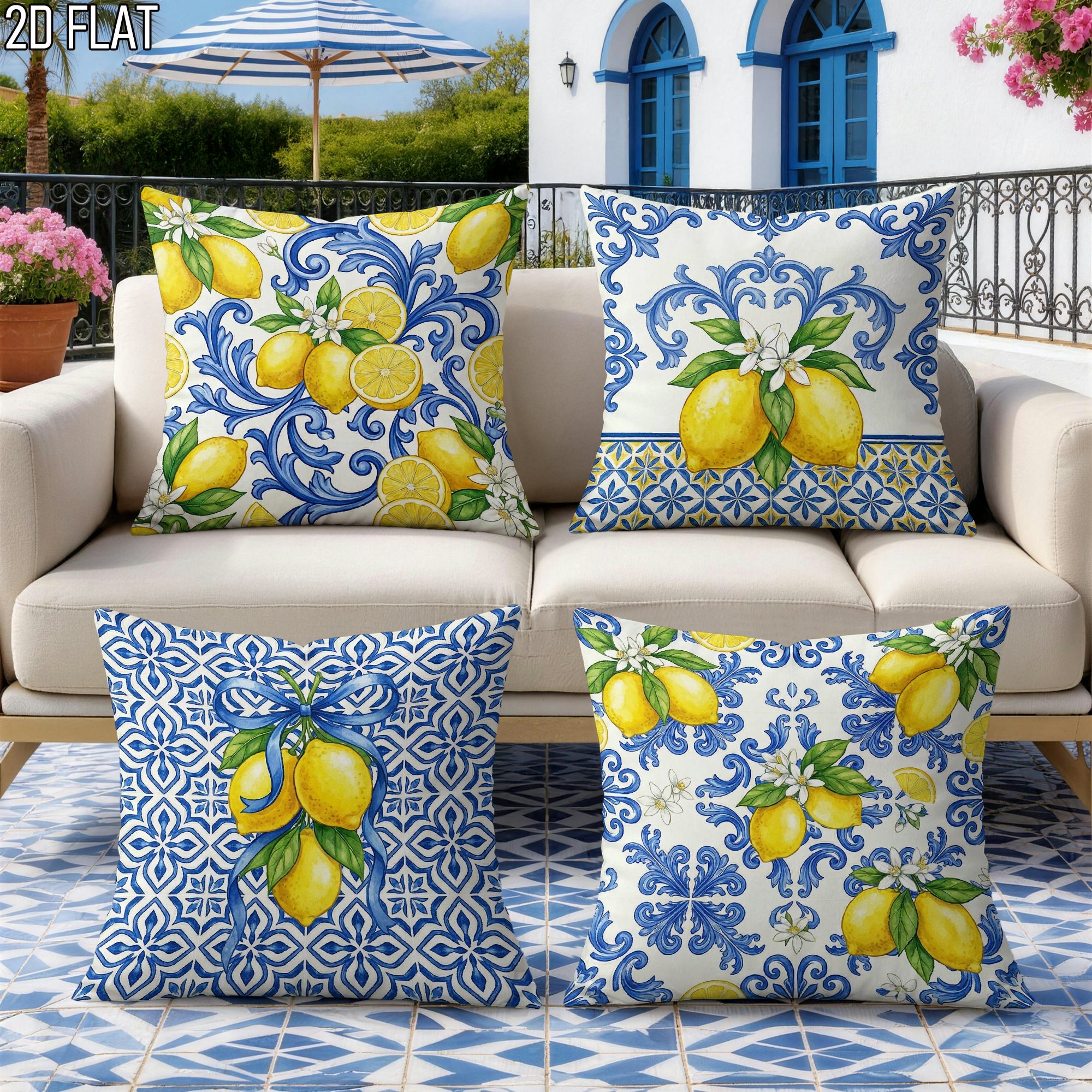 4Pcs Italian Summer Style Thro - Ceramic Tile Blank avaliação e preço