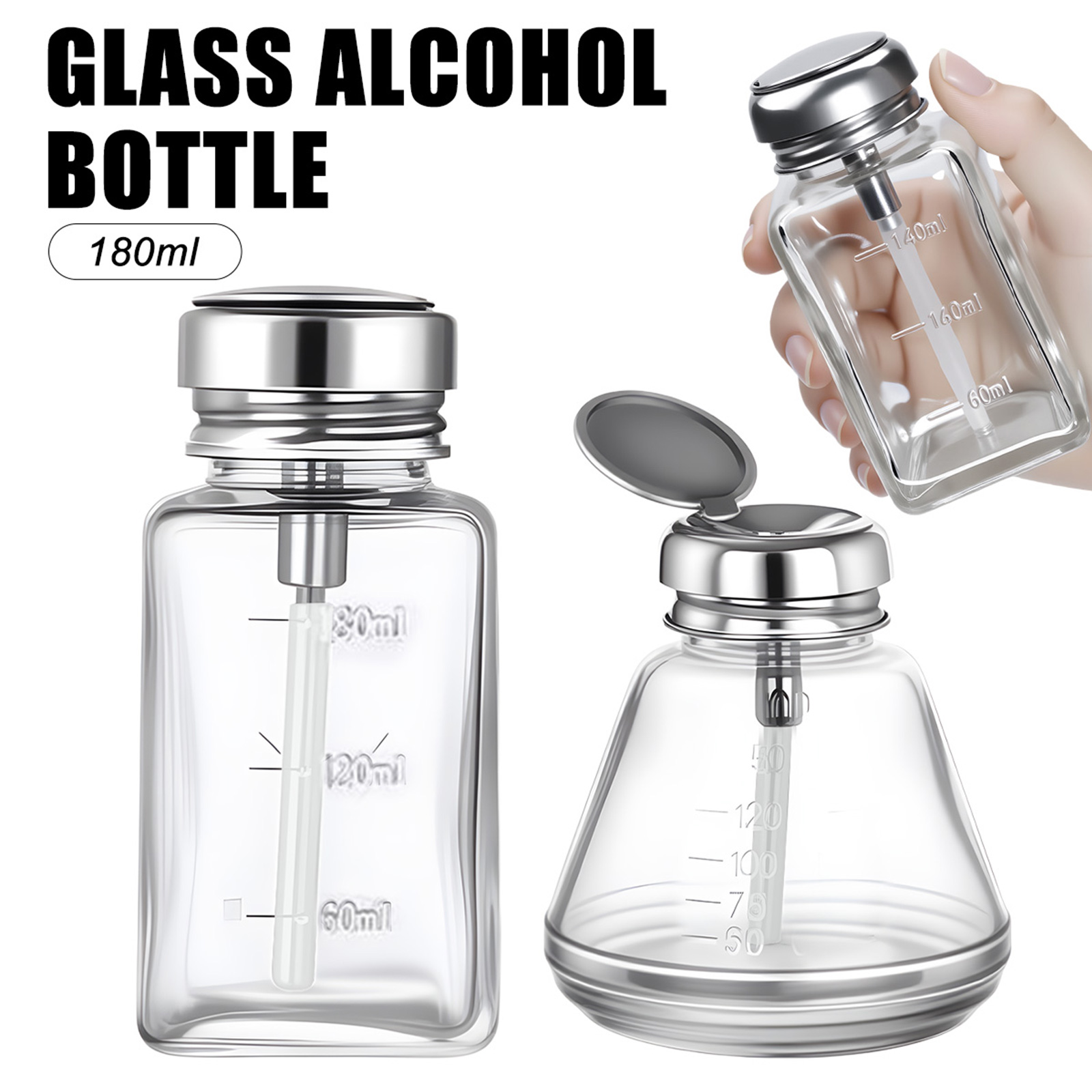 180ml Nail Glass Bottle Press  - Water Bottle Blank avaliação e preço
