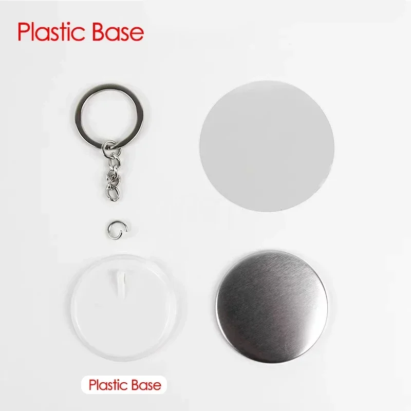 100PCS 44mm 58mm Keychains Bad - Button Badge Blank avaliação e preço
