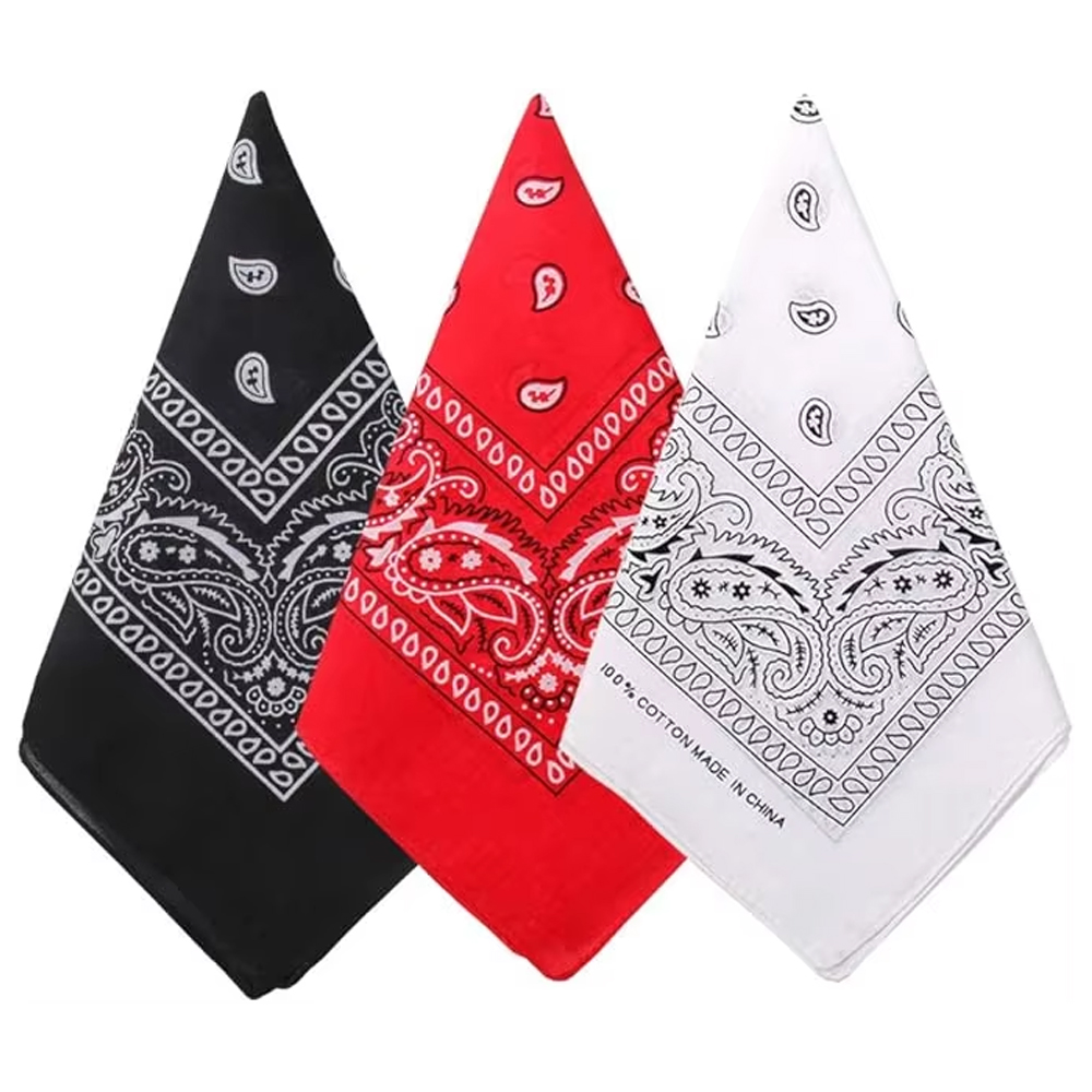 Hip Hop Cowboy Paisley Scarf L - Bandana Blank White avaliação e preço