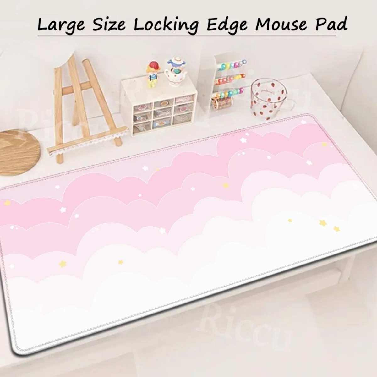 Pink Pastel Clouds Extended Mo - Mouse Pad Blank Sublimation avaliação e preço