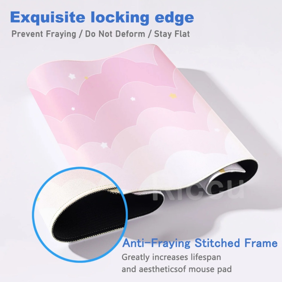 Pink Pastel Clouds Extended Mo - Mouse Pad Blank Sublimation avaliação e preço