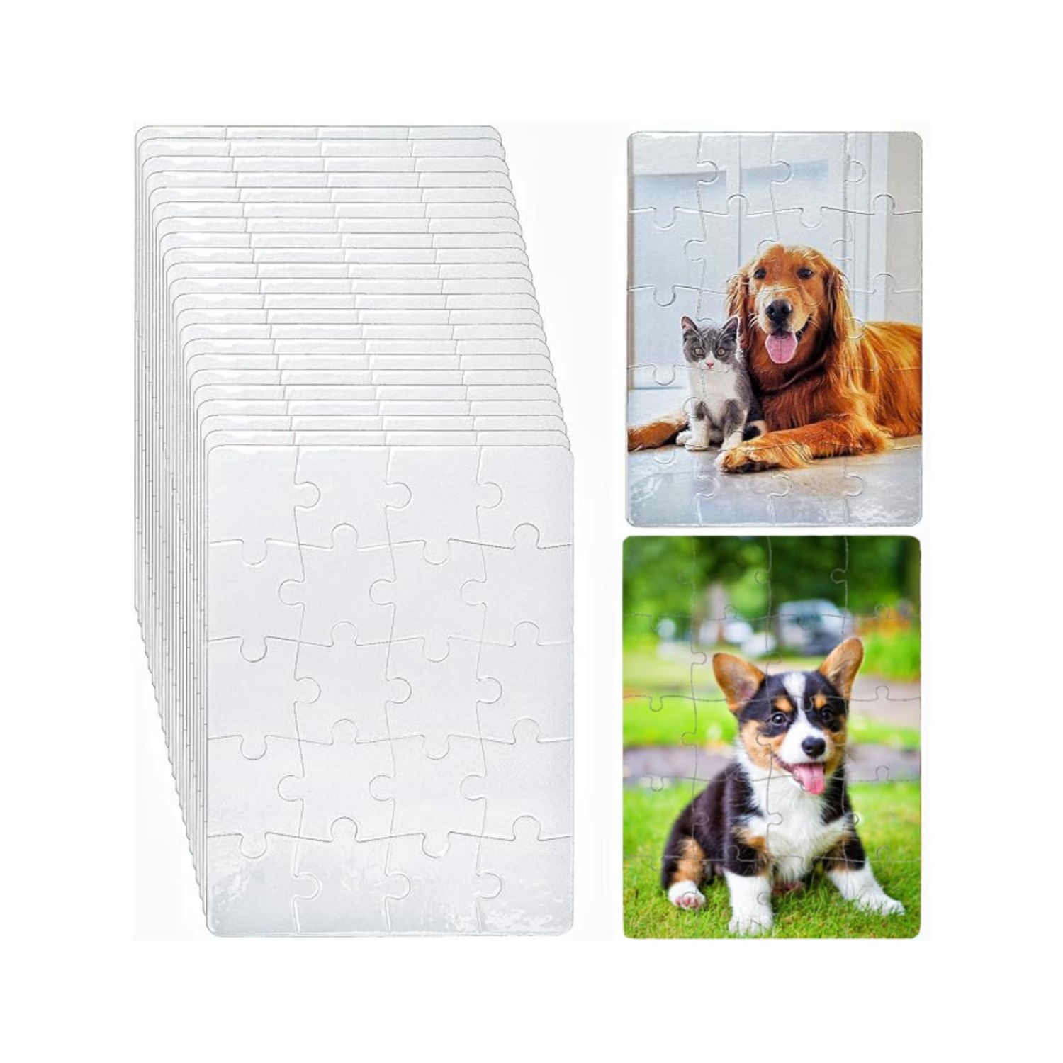 6pcs Blank Sublimation Puzzles - Puzzle Blank White avaliação e preço
