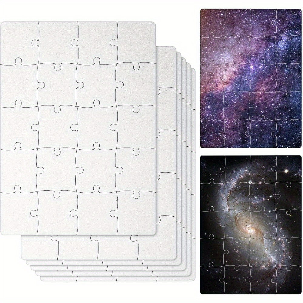 6pcs Sublimation Blank Puzzles - Puzzle Blank White avaliação e preço