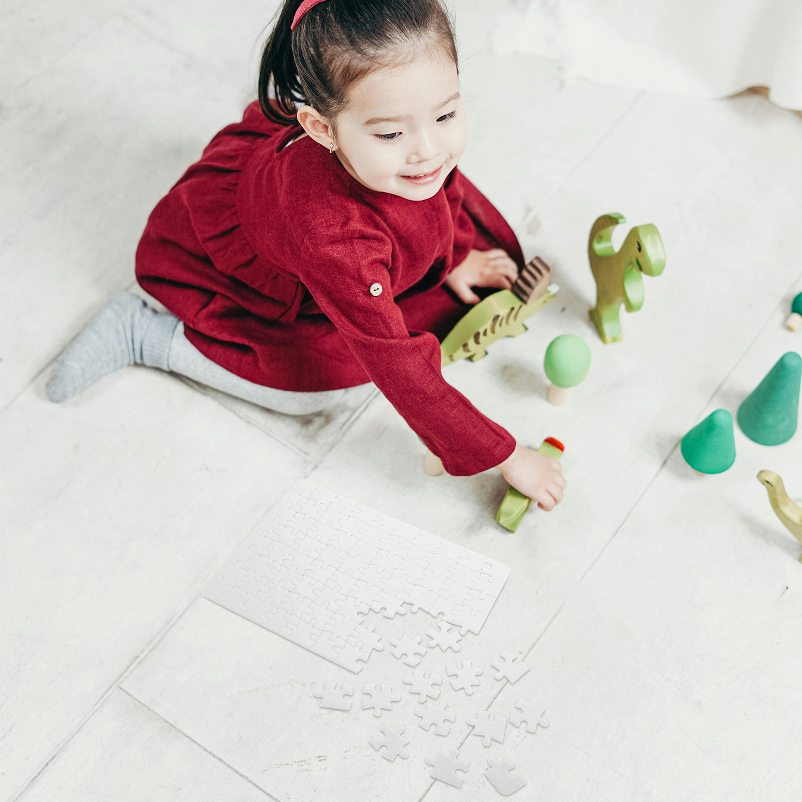 4 Sheets Sublimation Blank Puz - Puzzle Blank White avaliação e preço