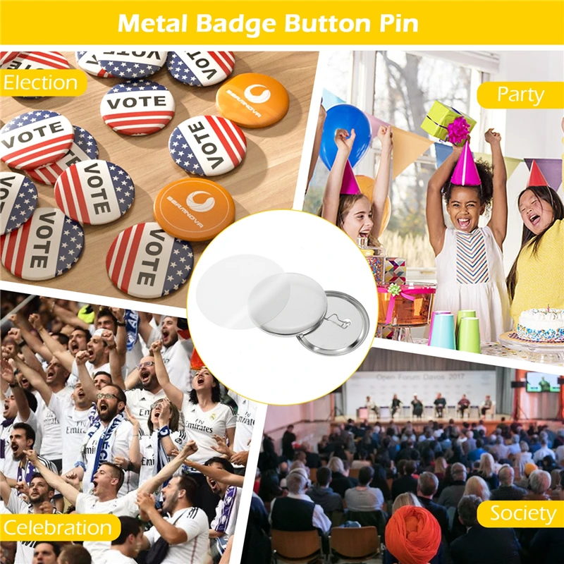 100Set Blank Badge Pin Button  - Button Badge Blank avaliação e preço