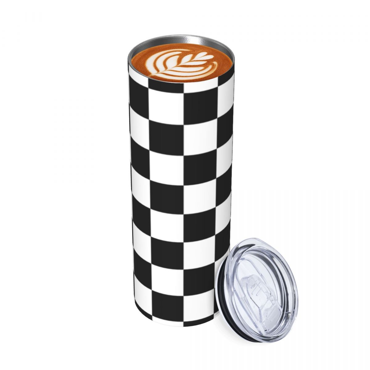 Black And White Checkerboard S - Tumbler 20Oz White avaliação e preço