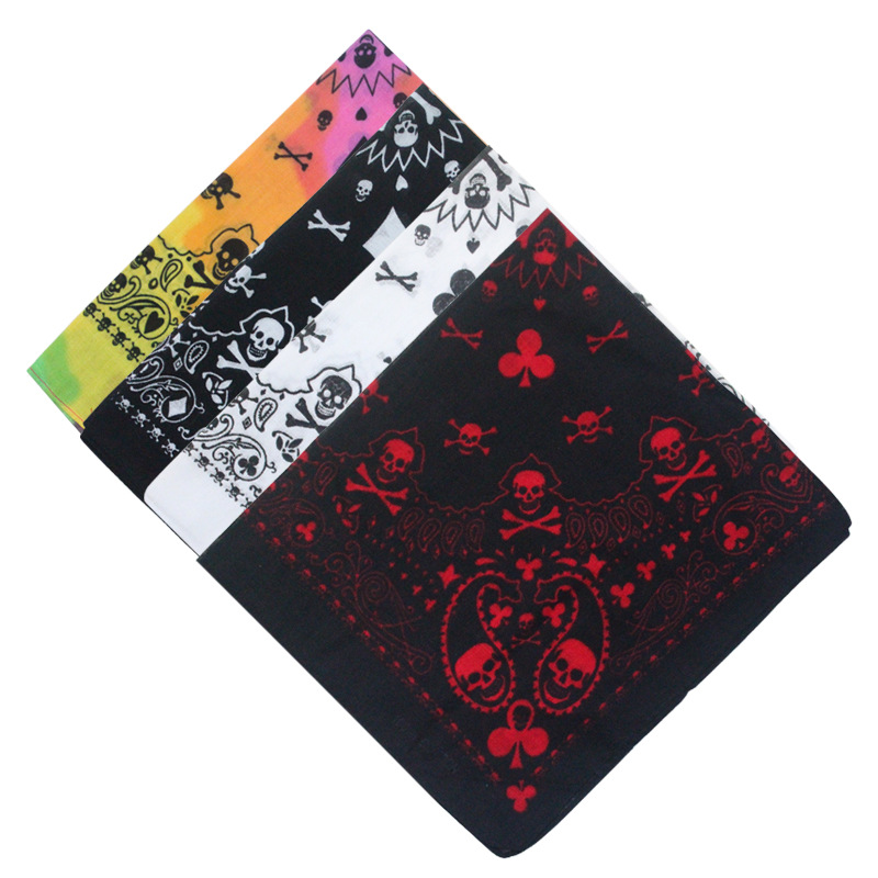 55cm White Black Red Skull Pok - Bandana Blank White avaliação e preço