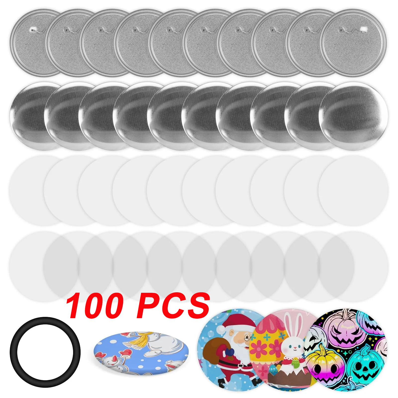100PCS Blank Button Making Sup - Button Badge Blank avaliação e preço
