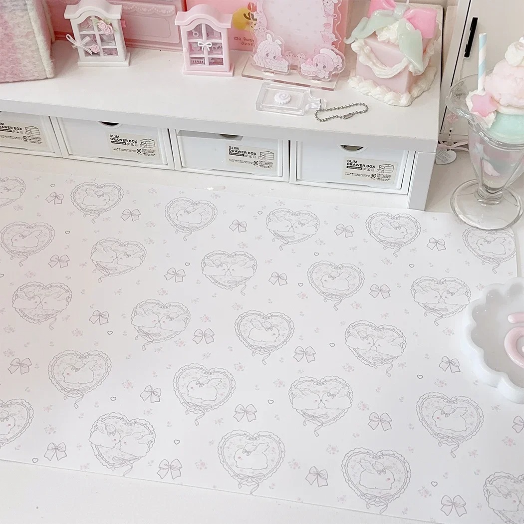 Kawaii Pink Rabbit Leather Des - Mouse Pad Blank Sublimation avaliação e preço