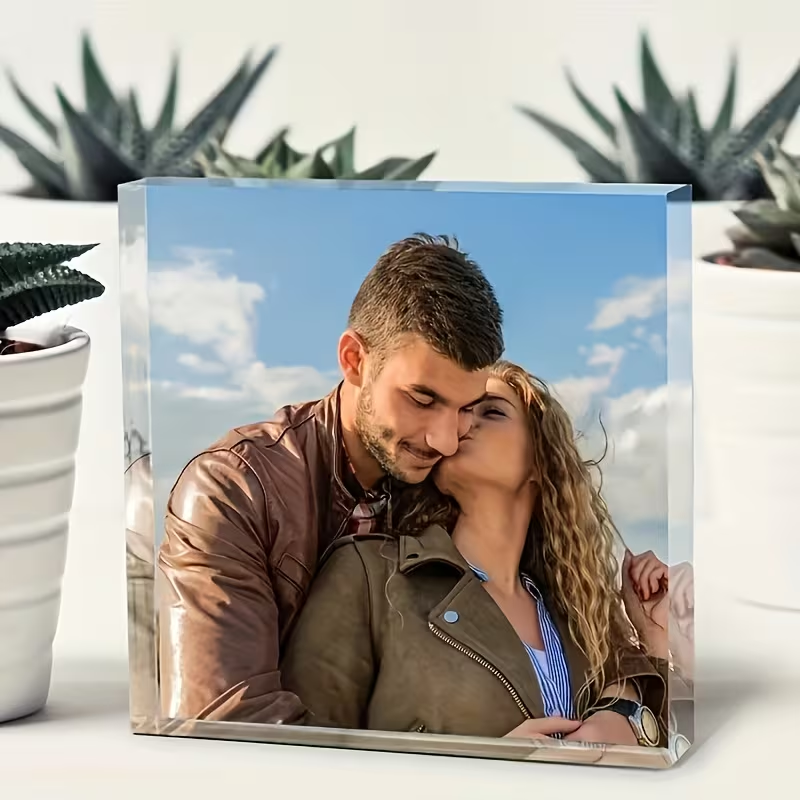 A custom acrylic desktop decor - Photo Acrylic Block avaliação e preço