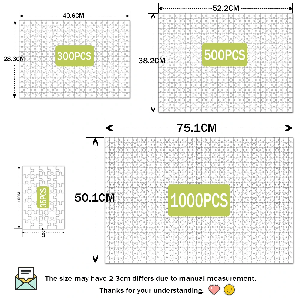 Dropshipping Custom Jigsaw Puz - Puzzle Blank White avaliação e preço