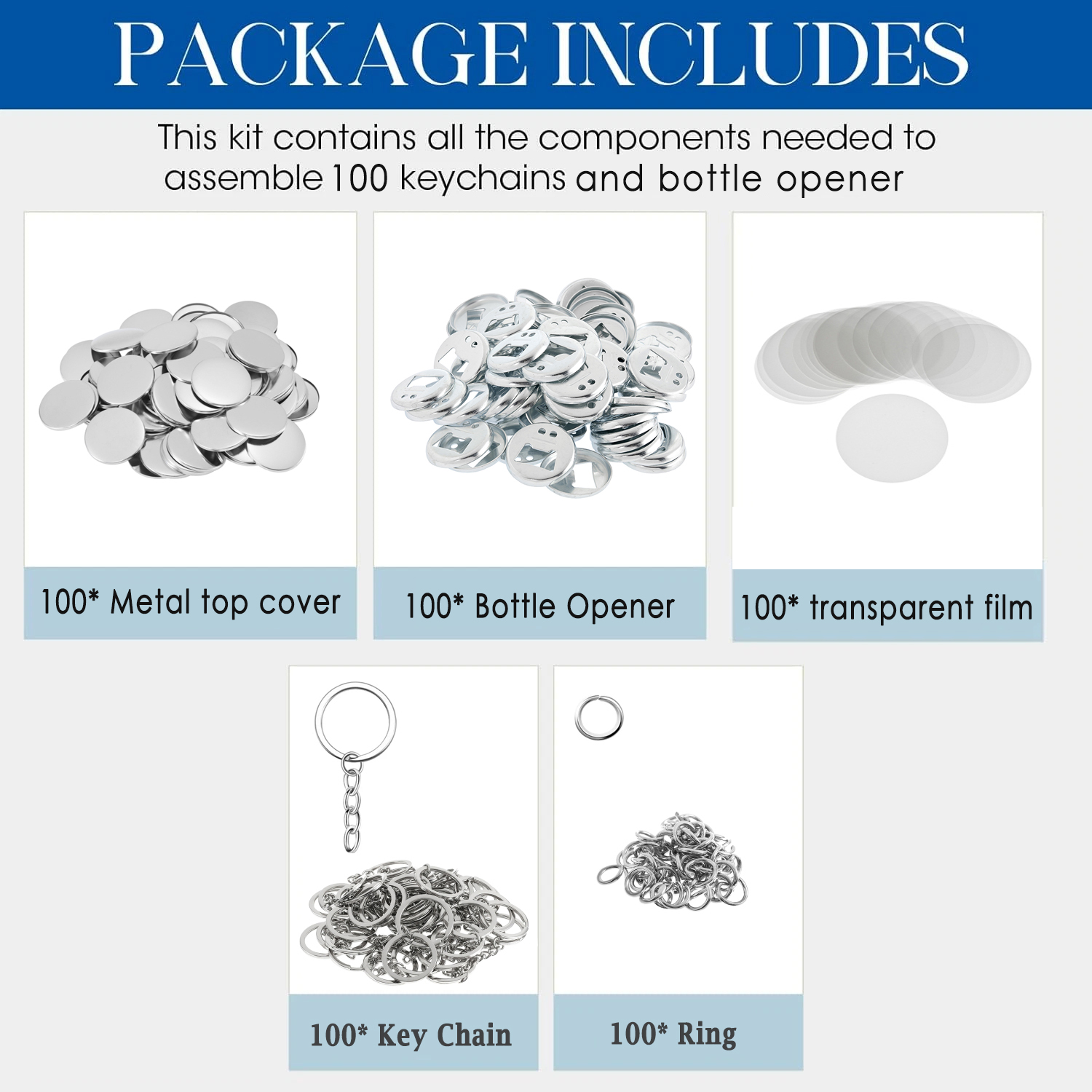 100pcs Badge Materials Bottle  - Button Badge Blank avaliação e preço