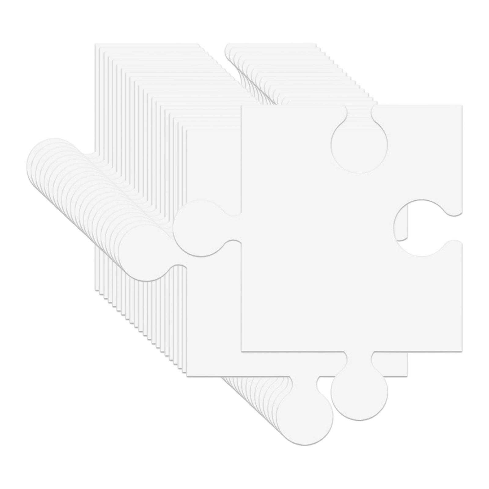24Pcs White Cardboard Blank Ji - Puzzle Blank White avaliação e preço