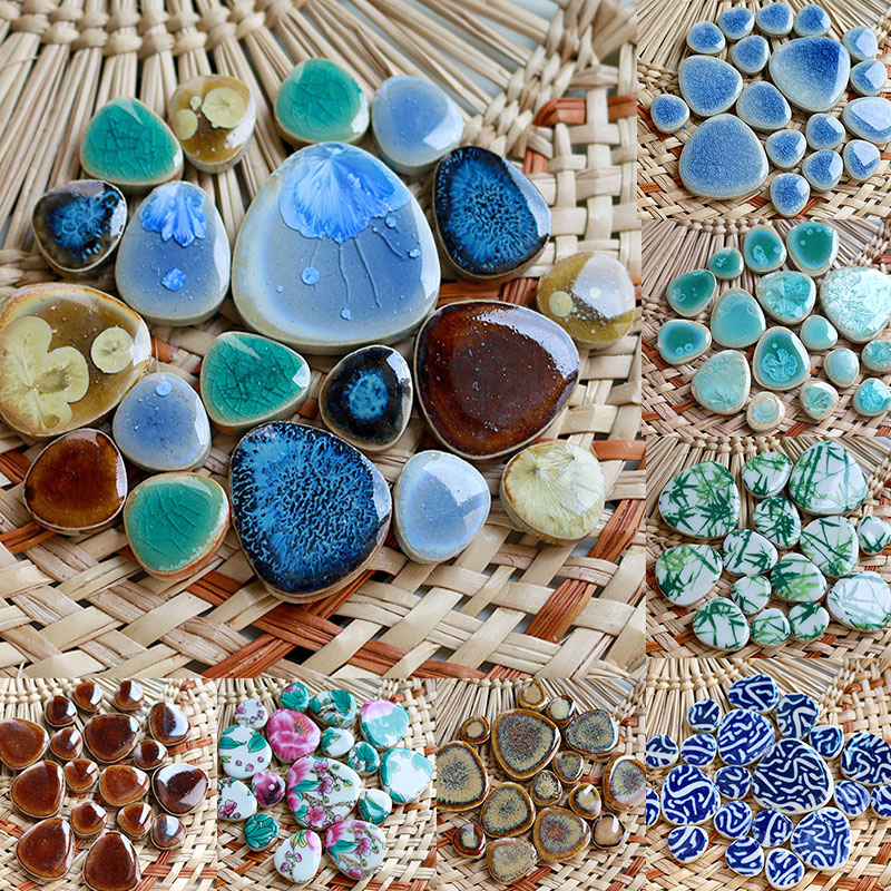 100g DIY Ceramic Mosaic Tiles  - Ceramic Tile Blank avaliação e preço